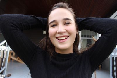 Portrait of smiling young woman