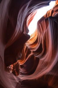 Low angle view of rock formations