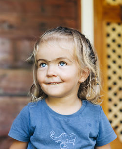 Portrait of cute smiling girl