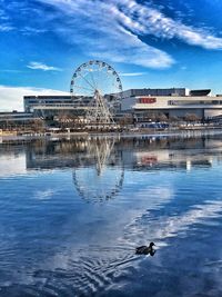 Ferris wheel in a water