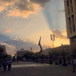 People walking in city