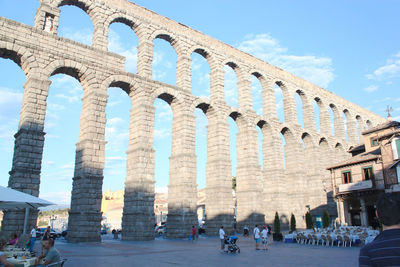 Low angle view of historical building against sky