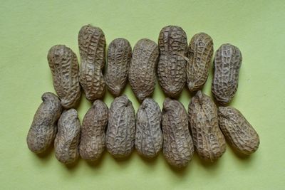 High angle view of bread on table