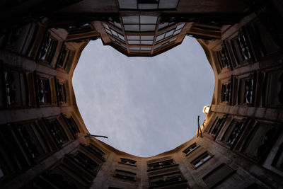 Low angle view of ceiling