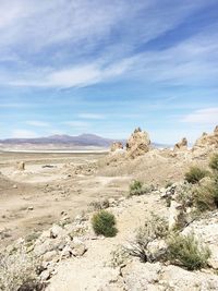 Scenic view of desert against sky