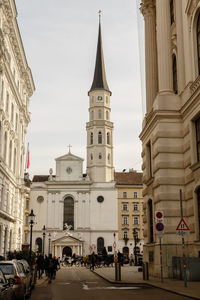 Low angle view of historic building