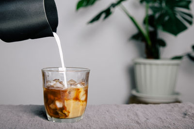 Close-up of drink on table