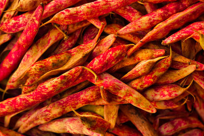 Full frame shot of red chili peppers for sale