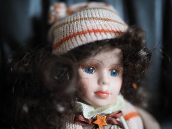 Close-up portrait of cute girl