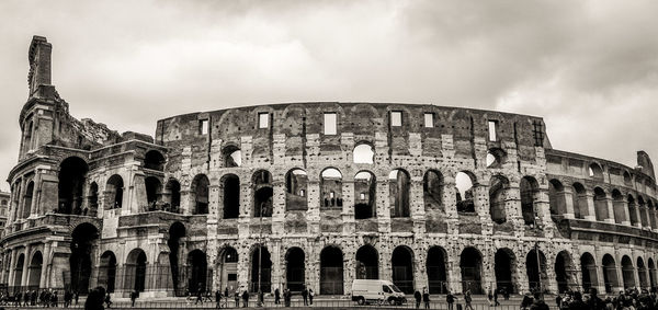 View of historical building against cloudy sky