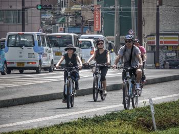 People walking on street