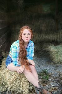 Portrait of a beautiful young woman