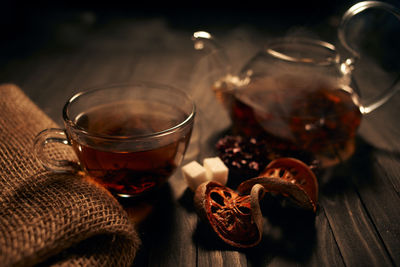 Close-up of drink on table