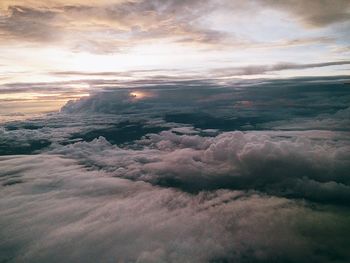 Aerial view of cloudscape