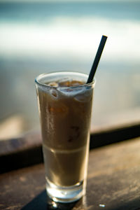 Close-up of drink on table