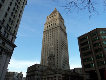 Low angle view of buildings against sky