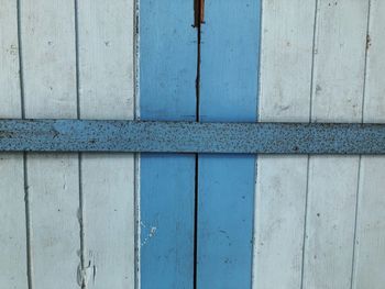 Full frame shot of blue door