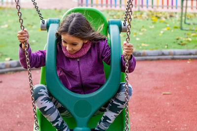 Girl playing at park