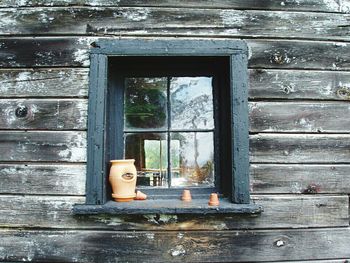 Close-up of wooden wall
