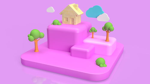 Close-up of toys on table