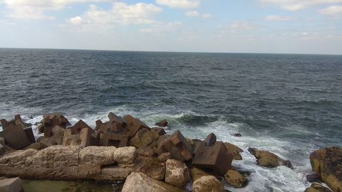 Scenic view of sea against sky