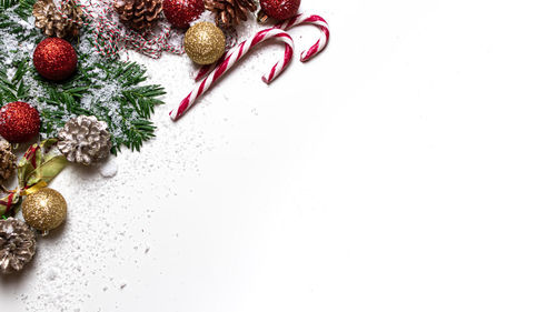 High angle view of christmas tree