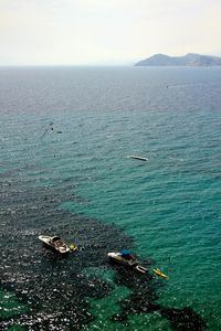 High angle view of sea against sky