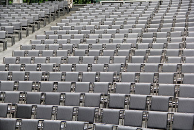 Full frame shot of empty seats