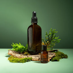 Close-up of bottle on table