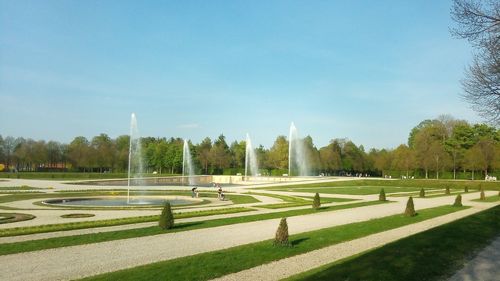 Gazebo in park against sky