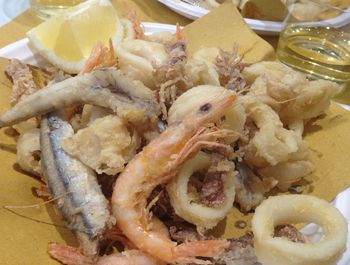 Close-up of served food