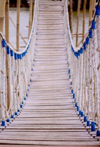 Rope on footbridge