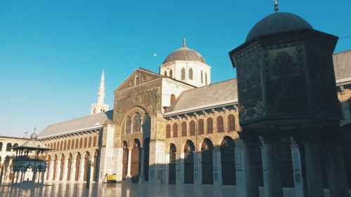 View of historic building against clear sky