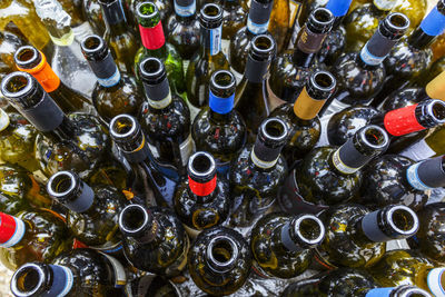 Wine bottles to be recycled