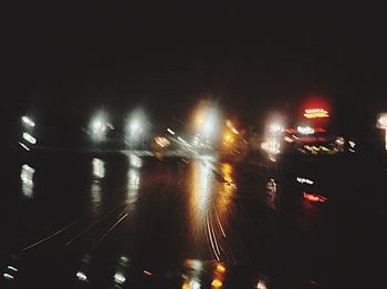 View of illuminated building