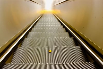 High angle view of escalator