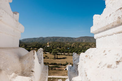 View of historical building against blue sky