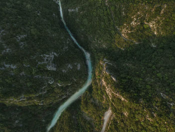 Acheron river aerial top down photo 
