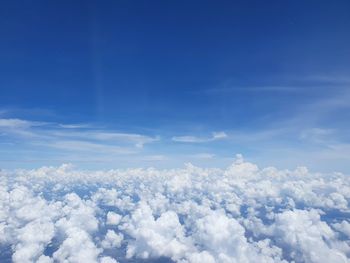 Scenic view of cloudscape against blue sky