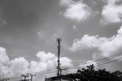 Low angle view of smoke stack against sky