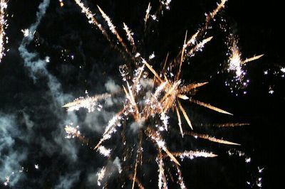 Low angle view of firework display