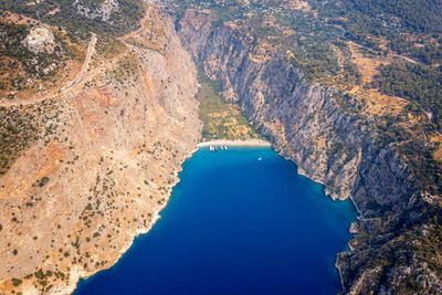 High angle view of sea