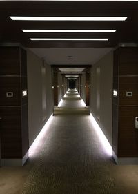 Empty corridor in building