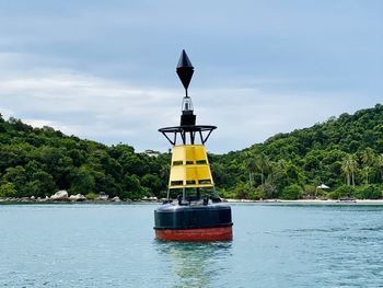 One of four the cardinal buoy signs