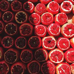 Full frame shot of red fruits