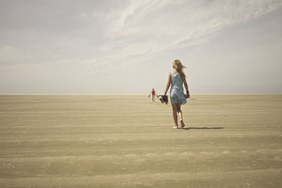 Girl on desert