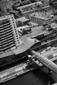 High angle view of cityscape