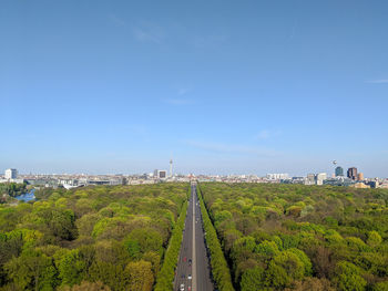 Panoramic view of berlin shot from top of the victory column