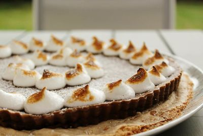 Close-up of cake in plate