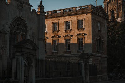 Low angle view of historic building